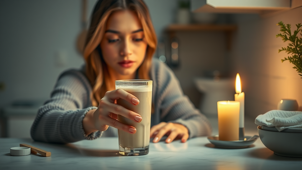bedtime smoothie recipes creamy smoothie on cozy kitchen counter peaceful nighttime