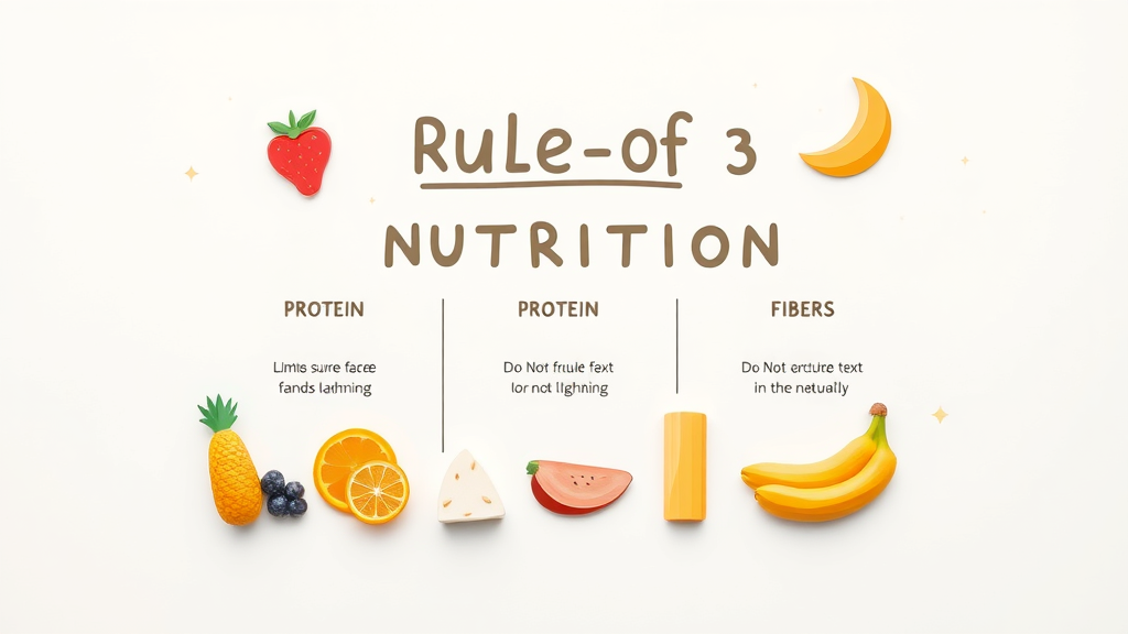 rule of 3 bedtime smoothie recipes infographic fruits proteins fiber sleep